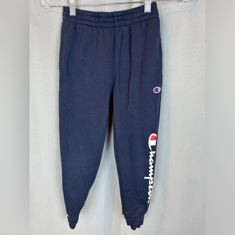 Boy’s Champion Logo Navy Blue Sweatpants- Sz Small